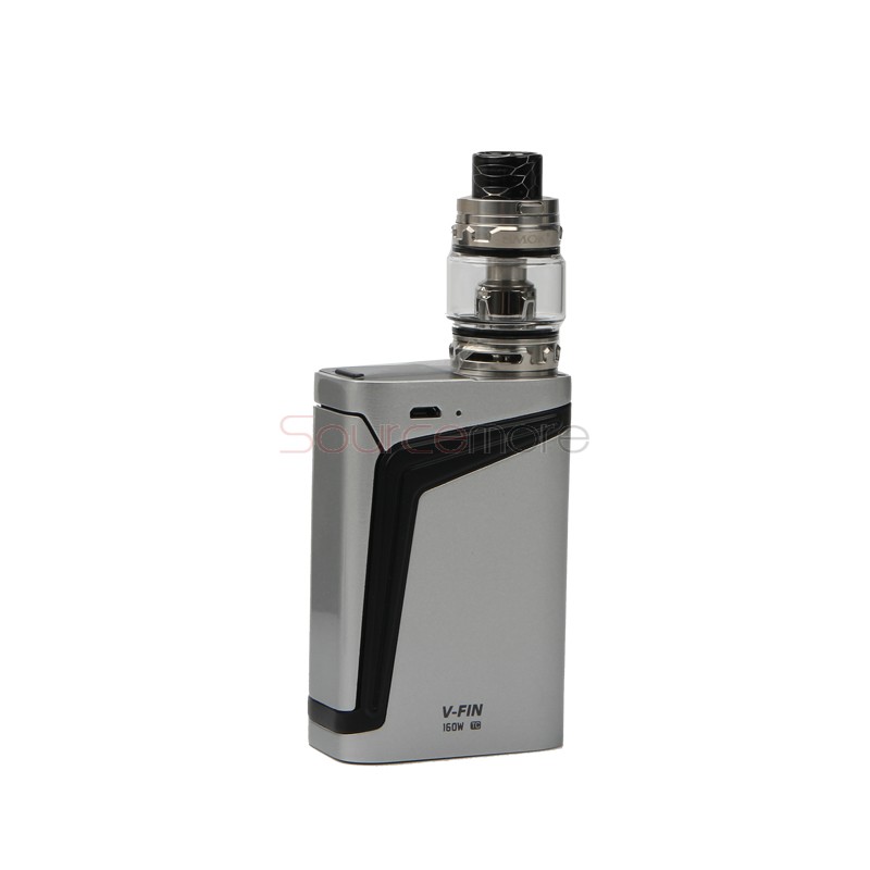 Smok V-FIN Kit with 160W V-FIN Box Mod and 6.0ml TFV12 Big Baby-Silver Black