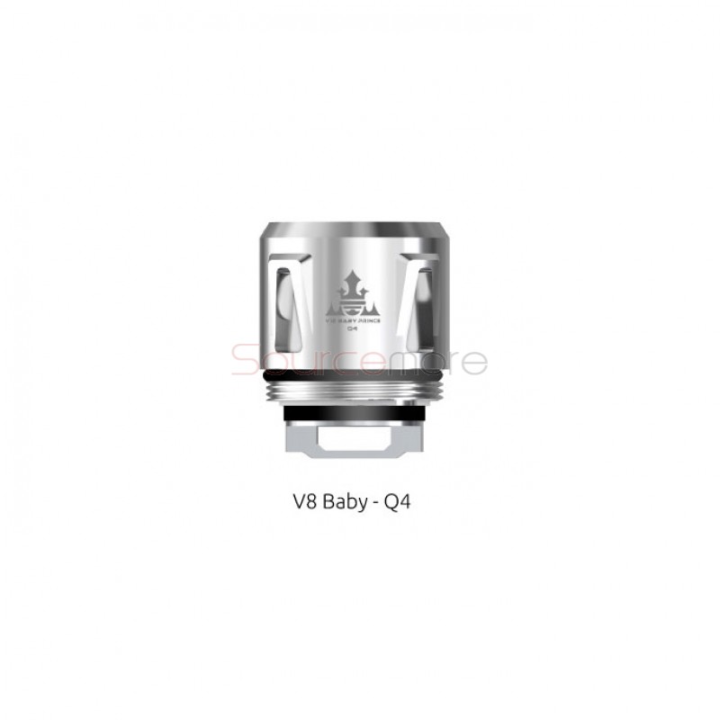 SMOK TFV12 Baby Prince Replacement Coil Head V8 Baby-Q4 Quadruple Coils 5pcs-0.4ohm