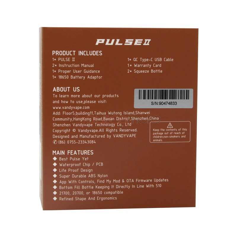 Vandy Vape Pulse V2 Mod Without Bluetooth Function