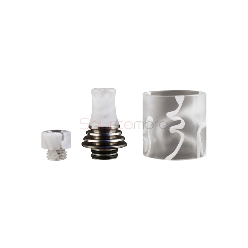 Vapefly Brunhilde MTL RTA Short Drip+Long Drip+Tube White