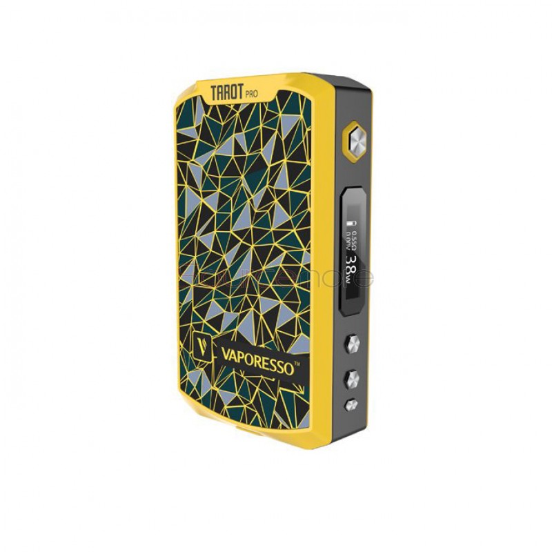 Vaporesso Tarot Pro Mod Powered by Dual 18650 Cells 200W Powerful Upgraded Box Mod Supports TC VW Modes- Yellow