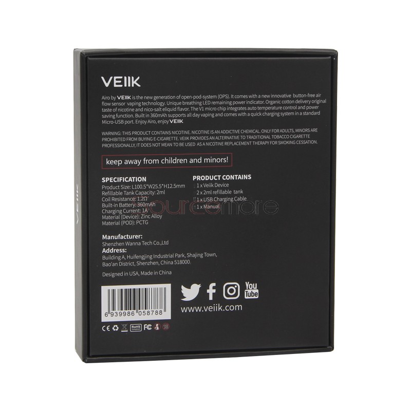 VEIIK Airo Pod Kit Standard Version - Red