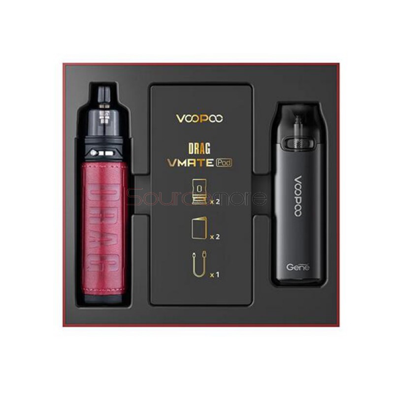 VOOPOO Drag X & Vmate Pod Gift Set Limited Edition Marsala + Space Gray