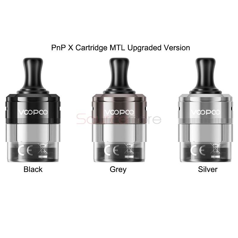 VOOPOO PnP X Empty Pod Cartridge Upgraded Version Standard MTL Silver
