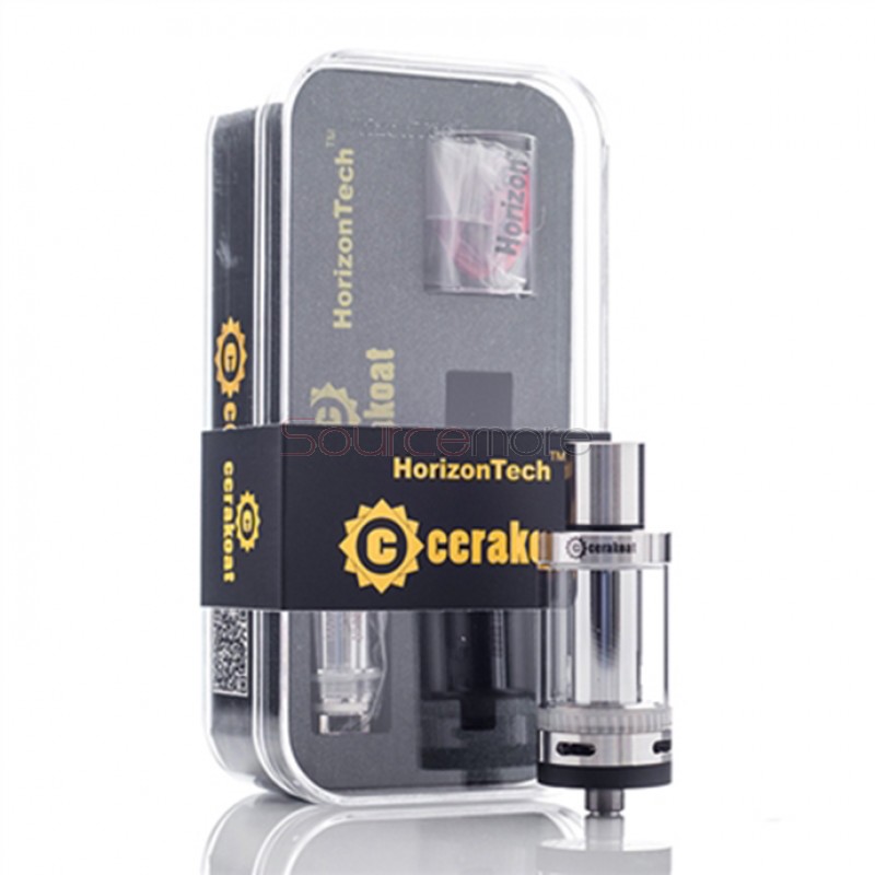 Horizon Cerakoat Top-filling Design with Full Chamber Chimney 4.0ml Liquid Capacity 22mm Diameter 510 connector Tank  -Silver