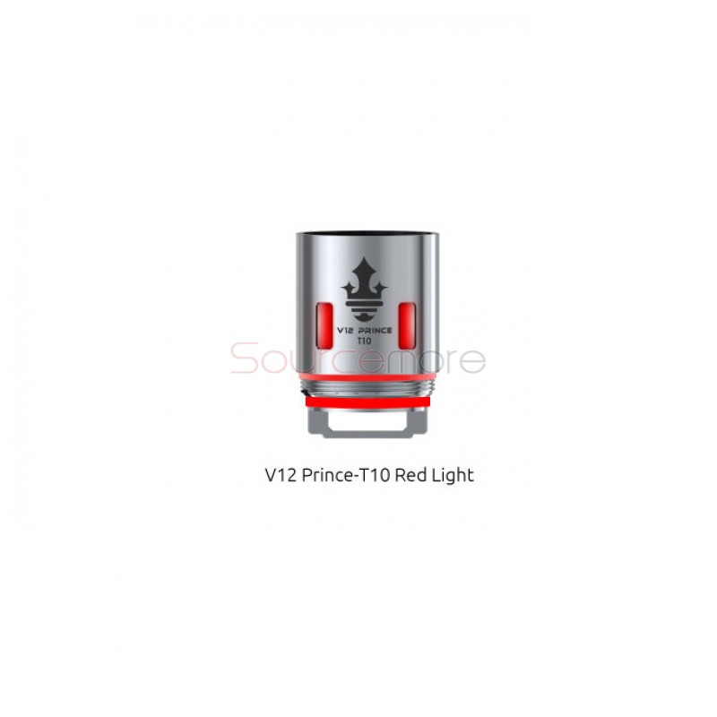 SMOK Resa Prince Replacement Coil Head V12 Prince-T10 Red Light Coil 3pcs-0.12ohm