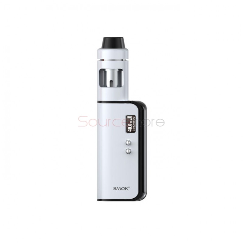 Smok OSUB 40W Kit 2ml 22mm Helmet Mini Tank with 1350mah TC OSUB Mod- White