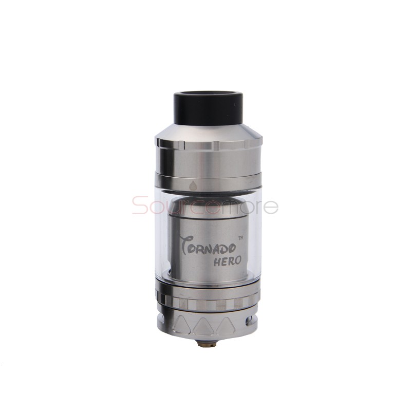 IJOY Tornado Hero Two Post Build Deck RTA/Sub Ohm Tank with 5.2ml Capacity-Stainless Steel