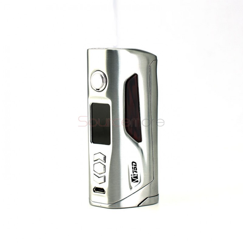 Hcigar VT75D 75W Mod Powered by Dual 18650 Cells-Silver