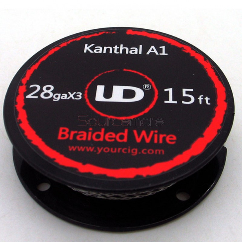 Youde UD Braided Wire Kanthal A1 with 3 28GA Braided Heating Wire 15ft/Roll-28GA*3
