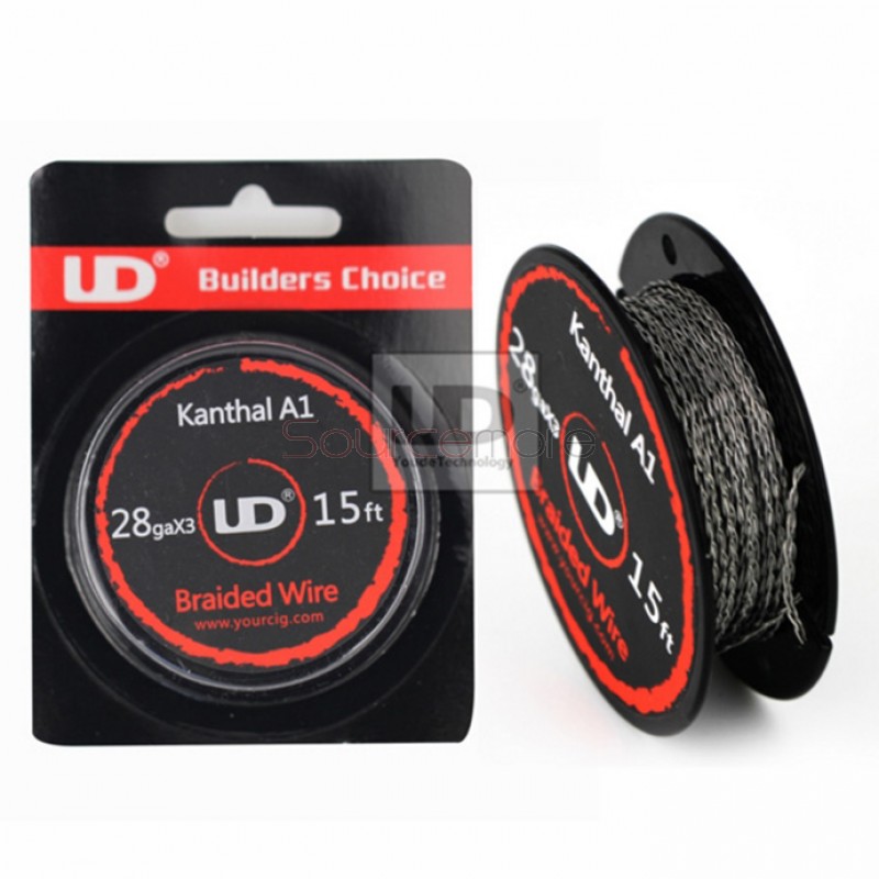 Youde UD Braided Wire Kanthal A1 with 3 28GA Braided Heating Wire 15ft/Roll-28GA*3