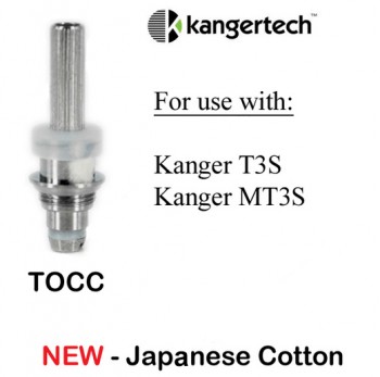 5PCS Kanger New TOCC Organic Cotton Coils for T3S MT3S  - 2.2ohm