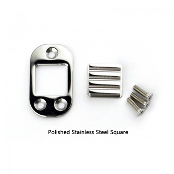 DOVPO Button Kit for Abyss Polished Stainless Steel Square