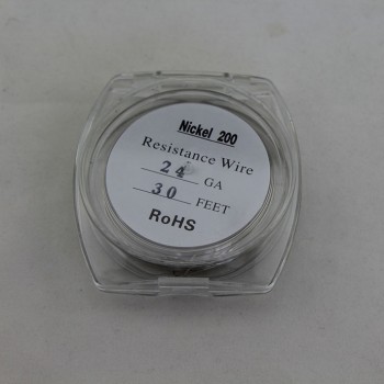 Pure Nickel Ni200 Resistance Wire for Rebuildable Atomizers 24GA 30 Feet for Temperature Control Device