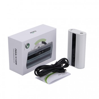 Eleaf iStick TC 100W Box Mod Powered by Dual 18650 Cells Upgradeable Firmware Switchable TC(Ni/Ti/SS/TCR)/VW/Bypass Modes-White