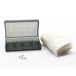 Geek Vape  3-in-One Rebuilding Tool Set (Prebuilt Clapton Coil+Organic Cotton +Battery Case)- 26AWG/ Ni80 + 32AWG/ KA1 0.7ohm