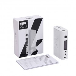 Kanger  KBOX 200W VW/TC Box Mod Powered by Dual 18650 Cells Spring-loaded 510 Connection-White