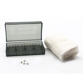 Geek Vape  3-in-One Rebuilding Tool Set (Prebuilt Clapton Coil+Organic Cotton +Battery Case)- 26AWG/ Ni80 + 32AWG/ KA1 0.7ohm