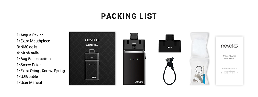 Nevoks Angus RDA Kit Package