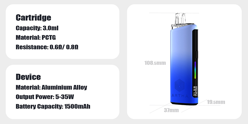 Advken Artha Pro Pod Kit Specs