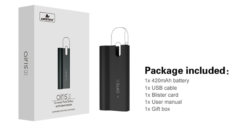 Airis J Vaporizer package