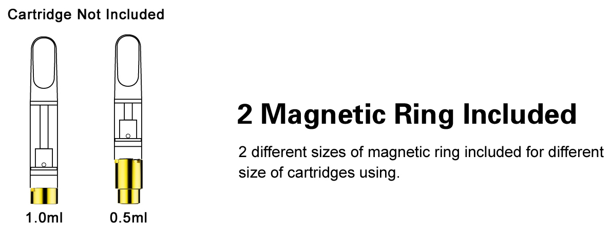 Airis Mystica II Vaporizer magnetic rings