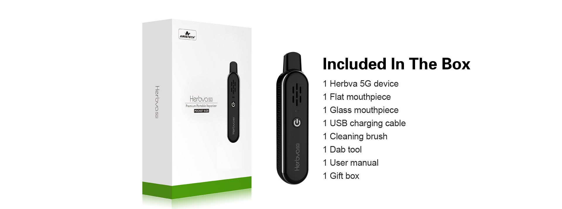 Airistech Herbva 5G Vaporizer Includes