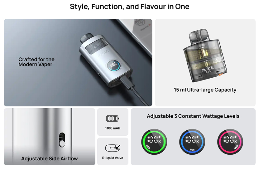 Aspire Avata Pod Kit Features