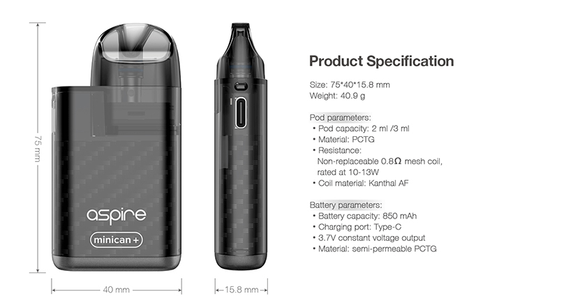 Aspire Minican Kit feature12