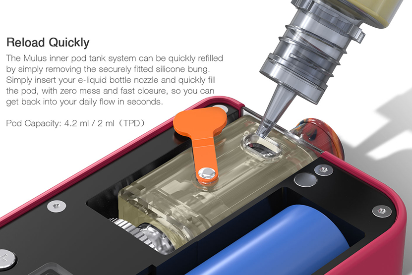 Aspire Mulus Pod Cartridge Reload quickly