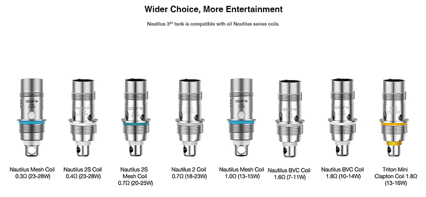 Aspire Nautilus Tank 22mm Coils