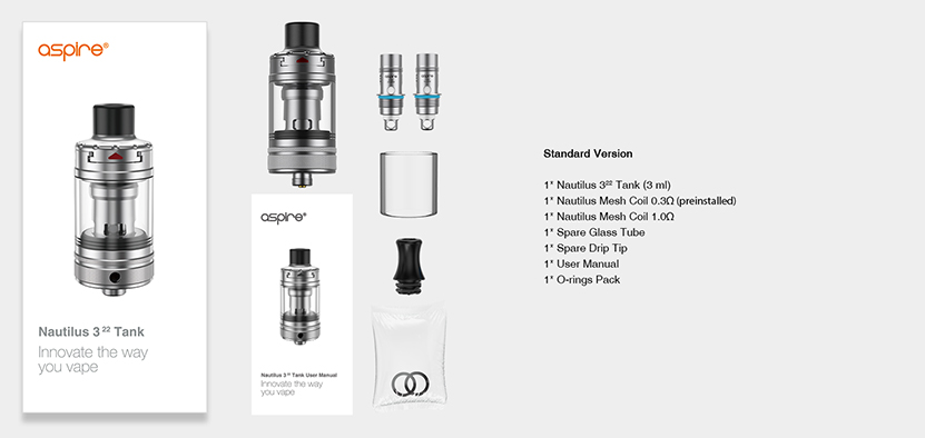 Aspire Nautilus Tank 22mm Package