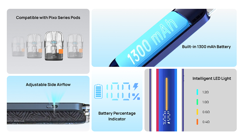 Aspire Pixo Aura Kit Features