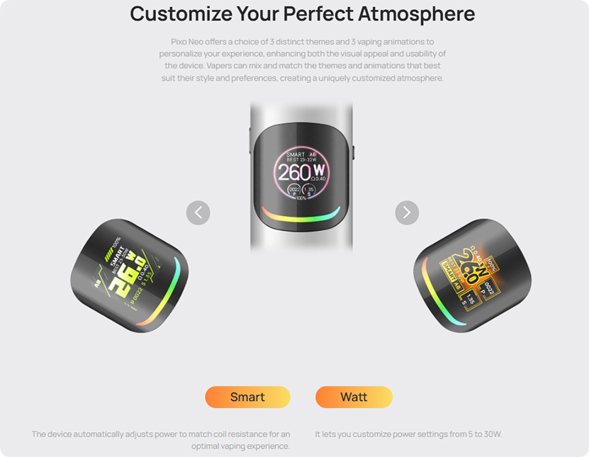 Aspire Pixo Neo Pod Kit 3 Themes