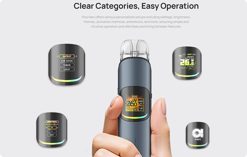 Aspire Pixo Neo Pod Kit Personalized Setups
