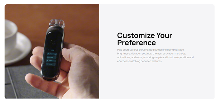 Aspire Pixo Pod Kit Various Personalized Setups