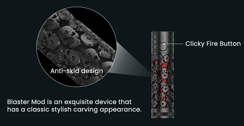 BD Vape Blaster Mod Skull Edition Anti-Skid Design