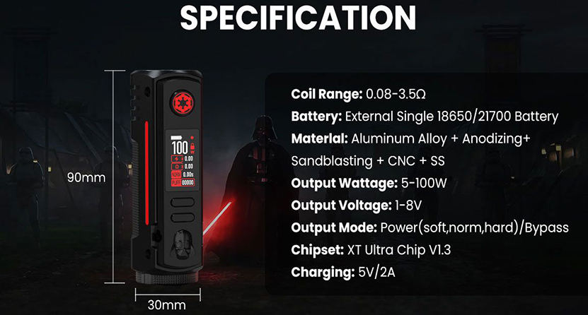 BD Vape Rayden 100 Specification