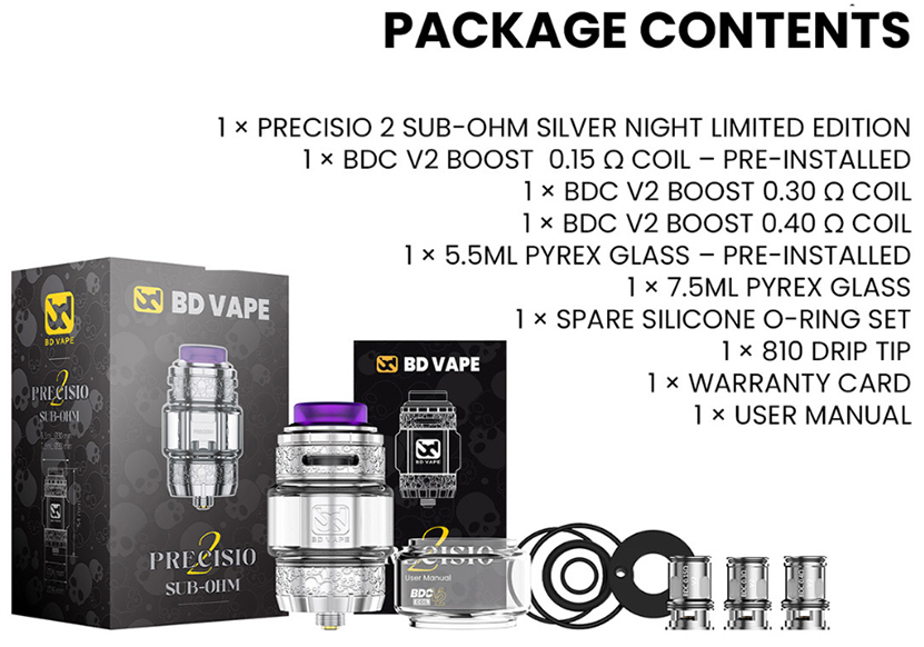 BD Vape Precisio 2 Sub Ohm Tank Limited Edition Package
