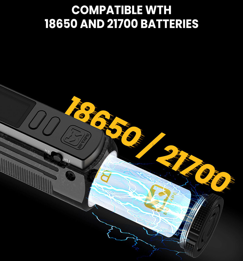BD Vape Rayden 100 Mod Forged Carbon Fiber Battery