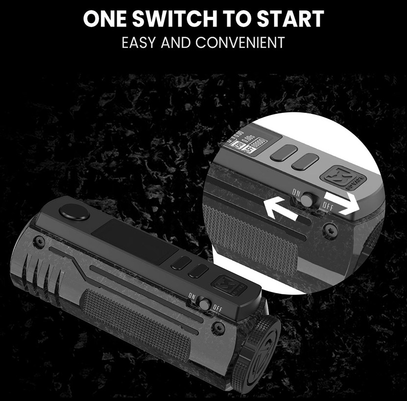 BD Vape Rayden 100 Mod Forged Carbon Fiber Switch