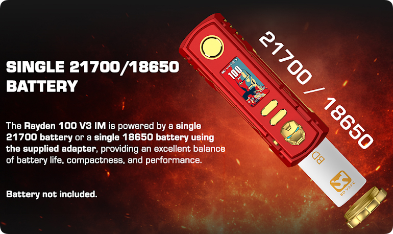 BD Vape Rayden 100 V3 IM Kit Limited Edition Battery