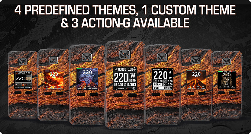 BD Vape Rayden 220 Mod Volcano Edition Themes
