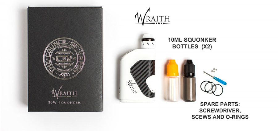 COV Wraith 80W Squonker Kit Package