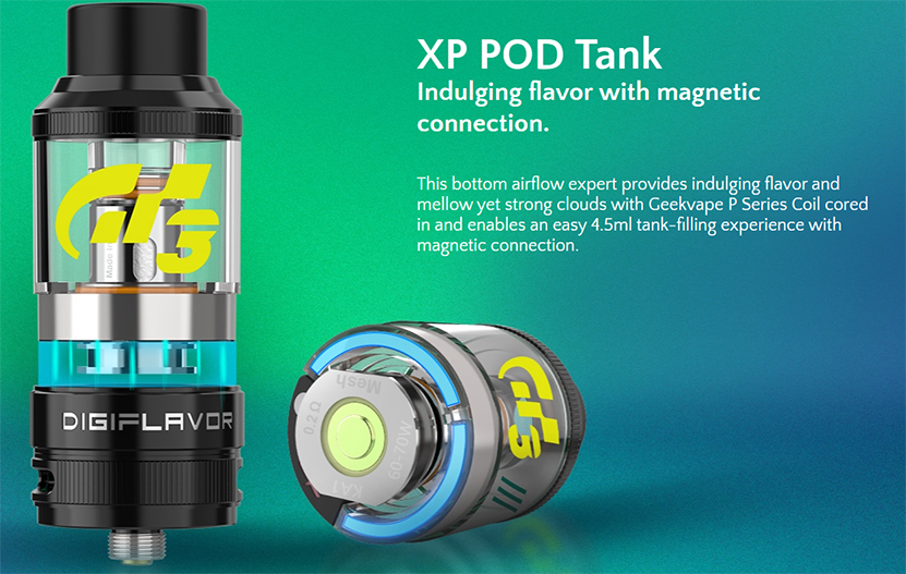 Digiflavor XP Pod Tank Features