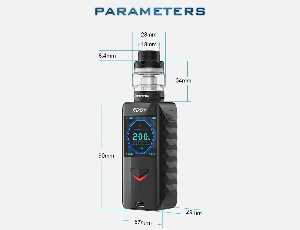 Digiflavor Edge 200W TC Kit Features 7