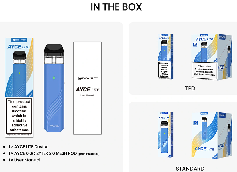 DOVPO Ayce Lite Kit Packing List