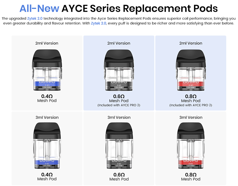 DOVPO Ayce Pro 2 Kit Compatible Pods