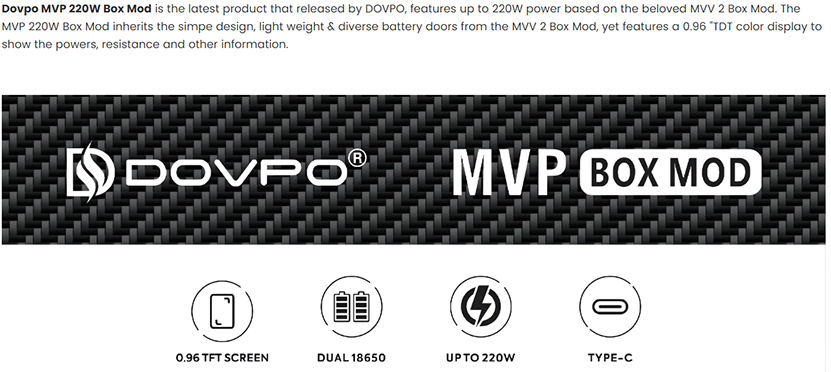 DOVPO MVP Box Mod Features