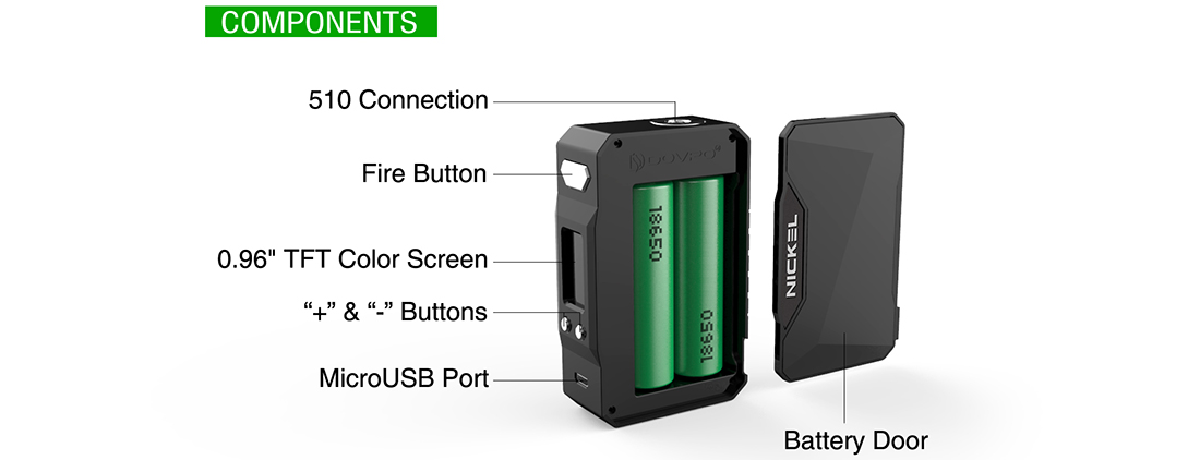 Dovpo Nickel 230W Box Mod Components